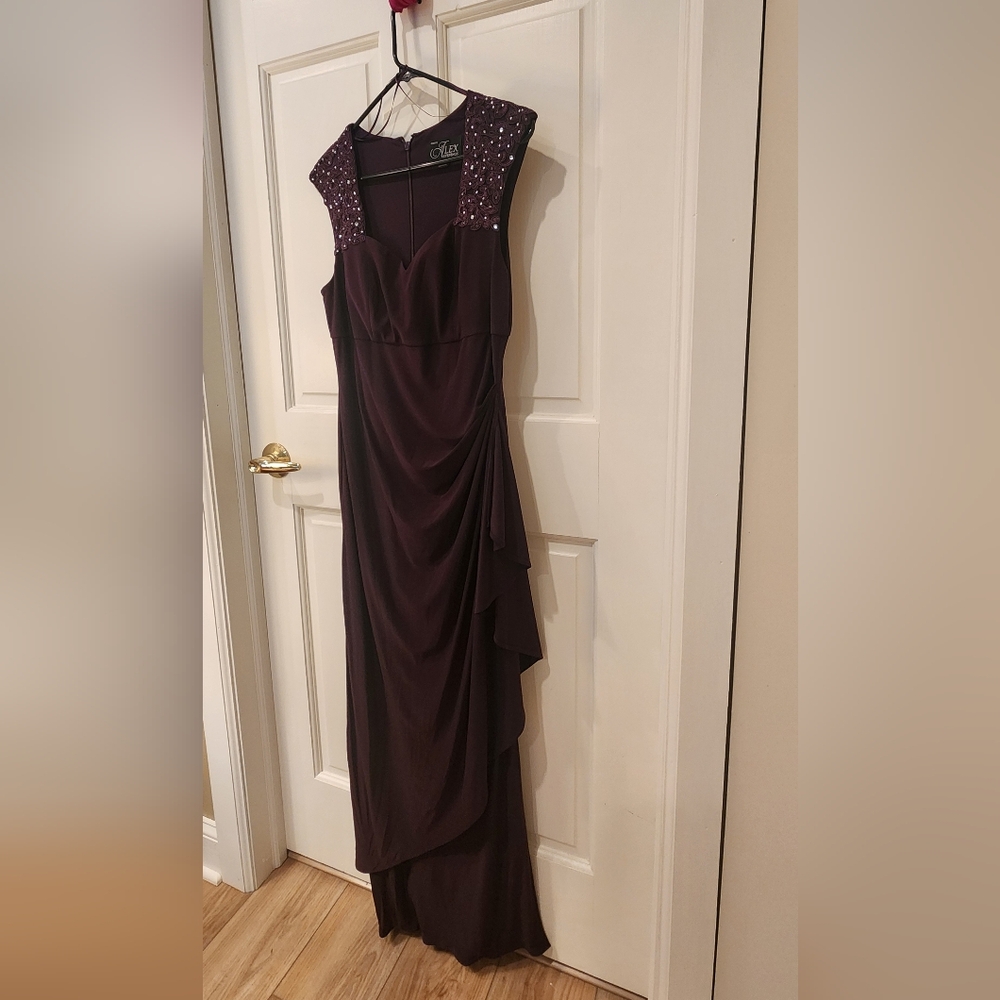 Alex Evenings Petite Deep Purple Maxi Dress